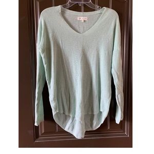Lou & Grey by Loft, V Neck, mint green, Medium